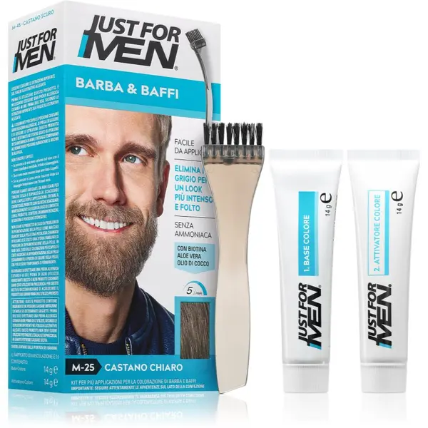 Just for Men Just for Men Men Moustache & Beard boja za bradu za prekrivanje sijedih nijansa M-25 Light Grey 1 kom