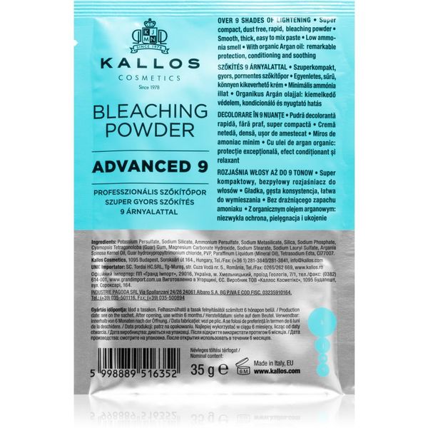 Kallos Kallos Bleaching Powder Advanced 9 puder za posvjetljivanje i pramenove 35 g