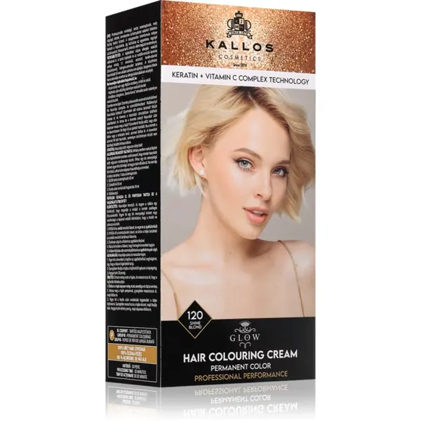 Kallos Kallos Glow Lasting Cream Colour trajna boja za kosu nijansa Shine Blond 60 ml