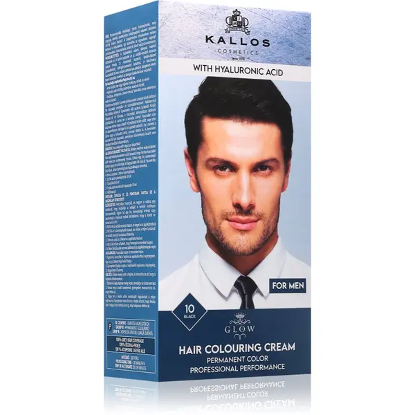 Kallos Kallos Glow Lasting Cream Colour trajna boja za kosu za muškarce nijansa Black 60 ml