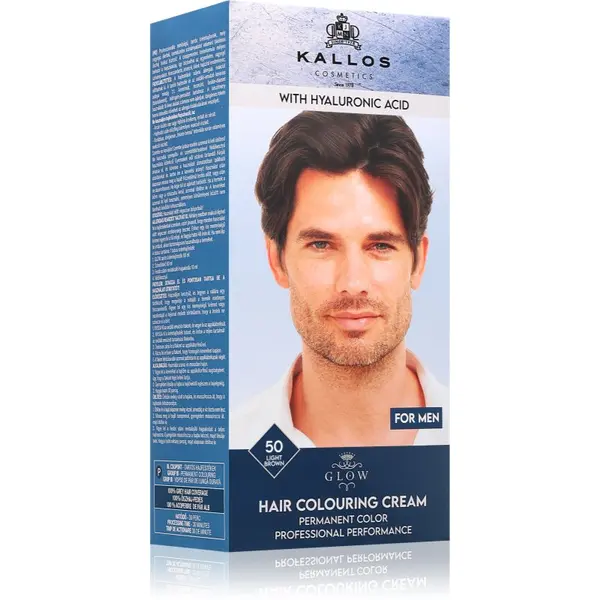 Kallos Kallos Glow Lasting Cream Colour trajna boja za kosu za muškarce nijansa Light Brown 60 ml