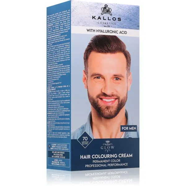 Kallos Kallos Glow Lasting Cream Colour trajna boja za kosu za muškarce nijansa Medium Blond 60 ml