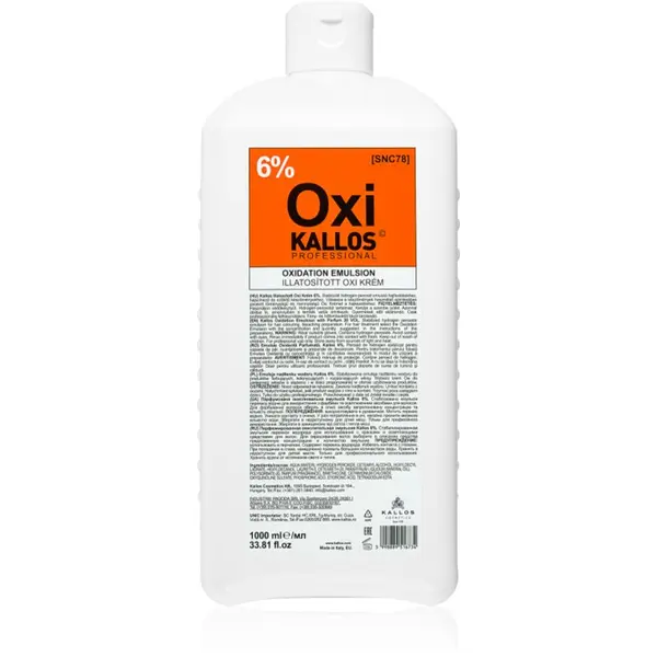 Kallos Kallos Kallos Classic Oxi kremasti peroksid 6% za profesionalnu uporabu 1000 ml