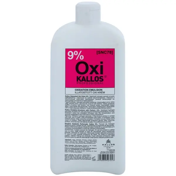 Kallos Kallos Kallos Classic Oxi kremasti peroksid 9% za profesionalnu uporabu 1000 ml