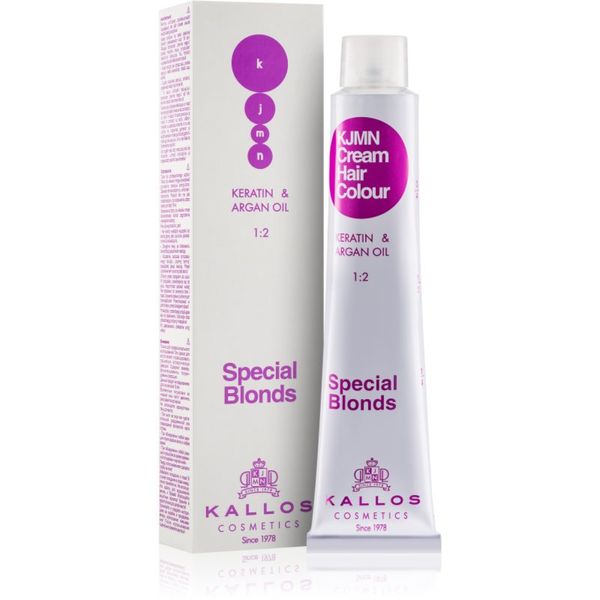Kallos Kallos KJMN Hair Colour Keratin & Argan Oil Special Blonds boja za kosu nijansa 90.02 Violet Blond  100 ml