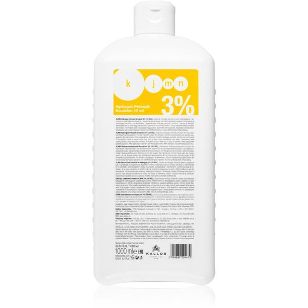 Kallos Kallos KJMN Hydrogen Peroxide aktivacijska emulzija 3% 10 vol. za profesionalnu uporabu 1000 ml