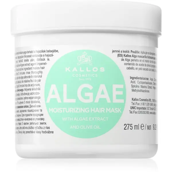 Kallos Kallos KJMN Professional Algae hidratantna maska s ekstraktom algi i maslinovim uljem 275 ml