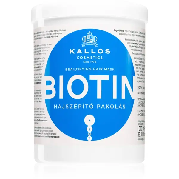 Kallos Kallos KJMN Professional Biotin maska za tanku, slabu i lomljivu kosu 1000 ml