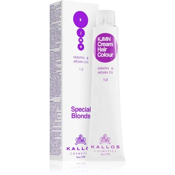 Kallos Kallos KJMN Professional Cream Hair Colour Keratin & Argan Oil boja za kosu nijansa 12.8 Special Ultra Pearl Blond 100 ml