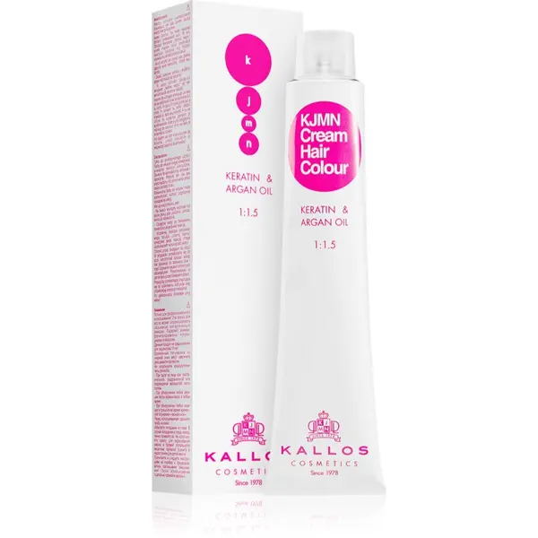 Kallos Kallos KJMN Professional Cream Hair Colour Keratin & Argan Oil boja za kosu s keratinom, kolagenom i arganovim uljem nijansa 0.11 Ash 100 ml