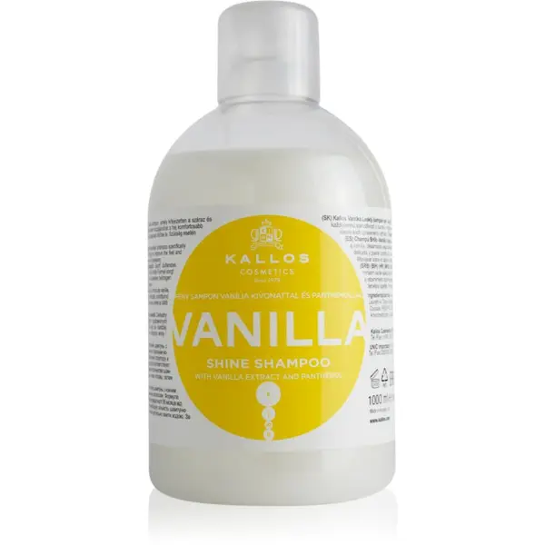 Kallos Kallos KJMN Professional Vanilla svjetlucavi šampon za suhu kosu 1000 ml