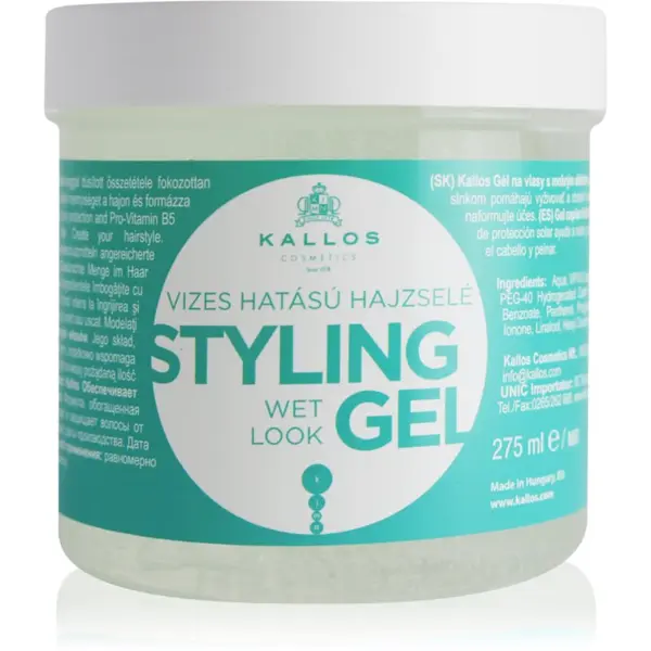 Kallos Kallos KJMN Wet Look Styling Gel gel za mokri izgled kose 275 ml