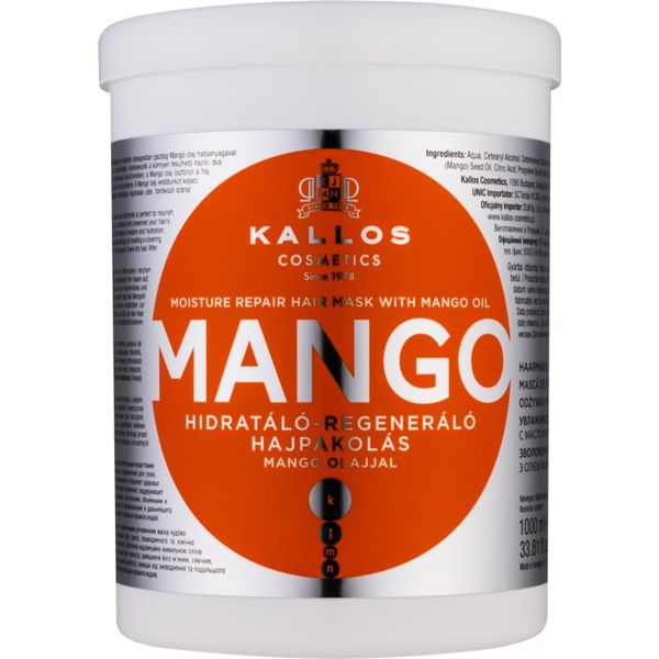 Kallos Kallos Mango maska za učvršćivanje s mangovim uljem 1000 ml