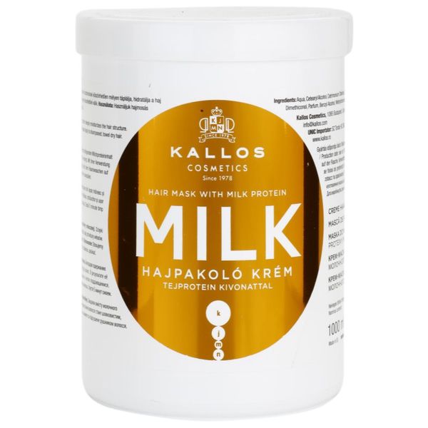 Kallos Kallos Milk maska s mliječnim proteinom 1000 ml