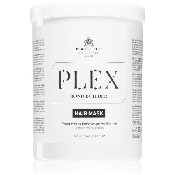 Kallos Kallos Plex Hair Mask regenerirajuća maska za oštećenu, kemijski tretiranu kosu 1000 ml