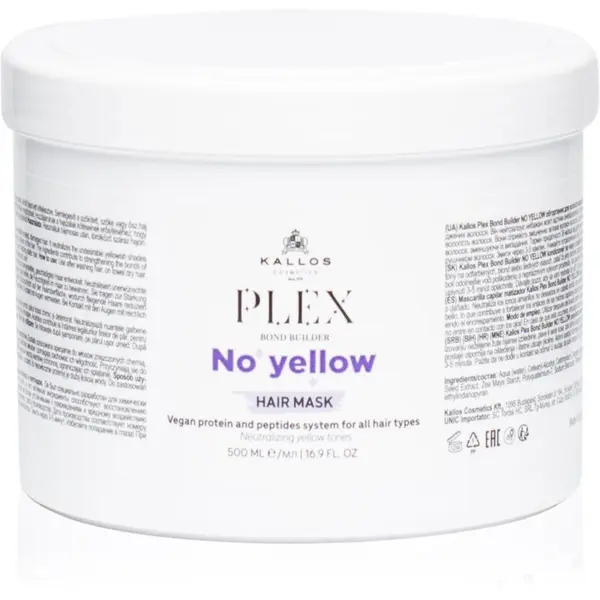 Kallos Kallos Plex No Yellow maska za kosu neutralizirajući žuti tonovi 500 ml