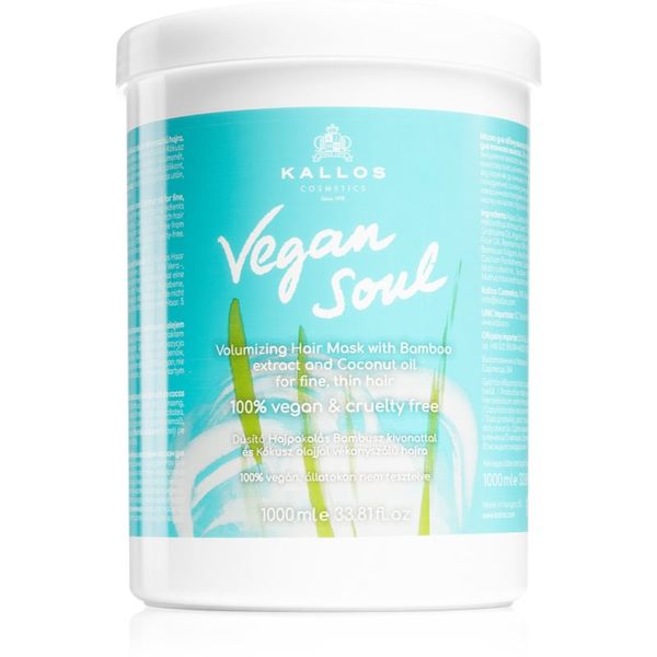 Kallos Kallos Vegan Soul Volumizing hranjiva maska za volumen kose 1000 ml