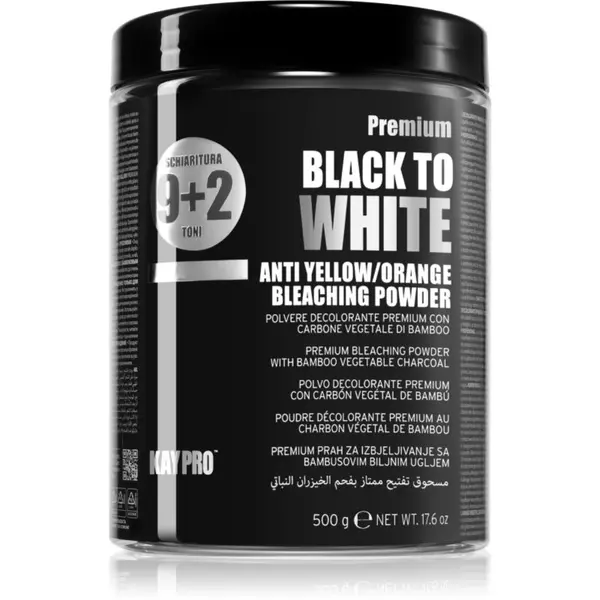 Kaypro Kaypro Black To White Anti Yellow/Orange Bleaching Powder posvjetljujući puder za kosu za profesionalnu uporabu 500 g