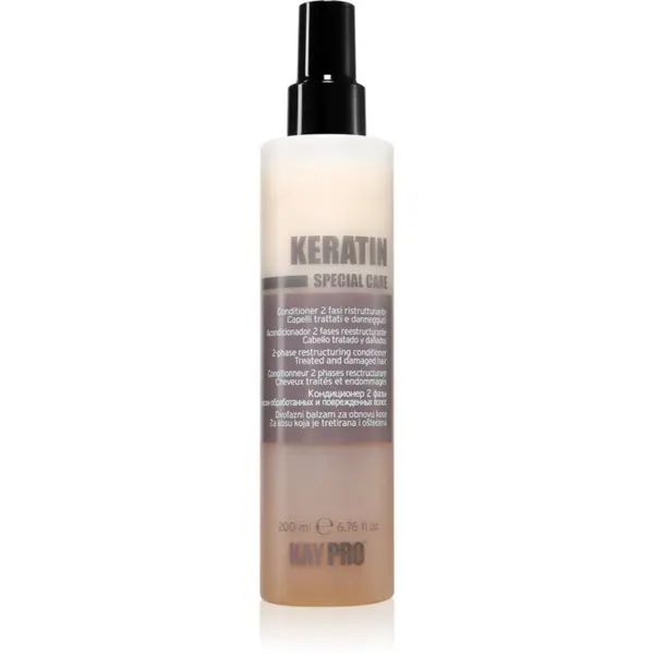 Kaypro Kaypro Keratin 2 Phase Restructiring Conditioner njega bez ispiranja za jednostavno raščešljavanje kose 200 ml
