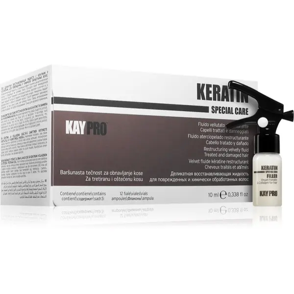 Kaypro Kaypro Keratin Filler fluid za oštećenu kosu za profesionalnu uporabu 12x10 ml