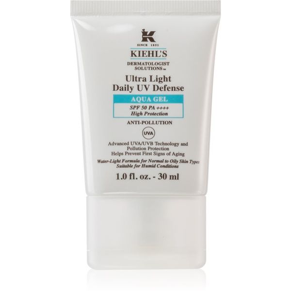 Kiehl's Kiehl's Dermatologist Solutions Ultra Light Daily UV Defense Aqua Gel SPF 50 PA++++ ultra lagani zaštitni fluid SPF 50 uniseks 30 ml