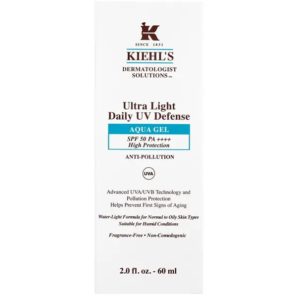 Kiehl's Kiehl's Dermatologist Solutions Ultra Light Daily UV Defense Aqua Gel SPF 50 PA++++ ultra lagani zaštitni fluid za sve tipove kože, uključujući osjetl
