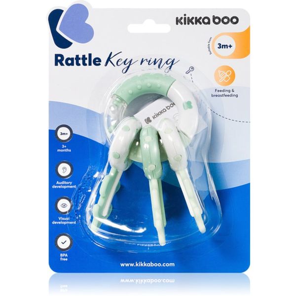 Kikkaboo Kikkaboo Rattle Keychain zvečka 3 m+ Mint 1 kom