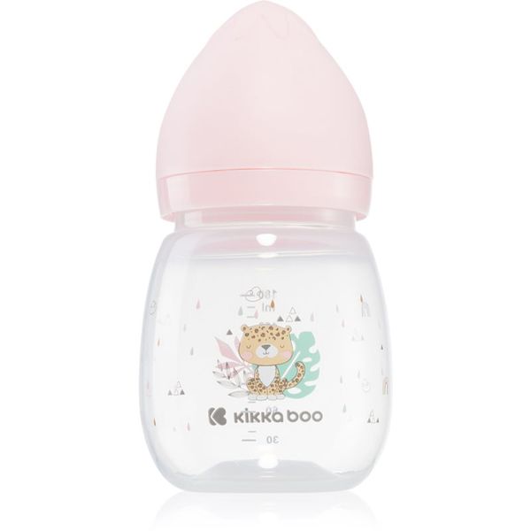 Kikkaboo Kikkaboo Savanna Anti-colic Feeding Bottle bočica za bebe 3 m+ Pink 180 ml