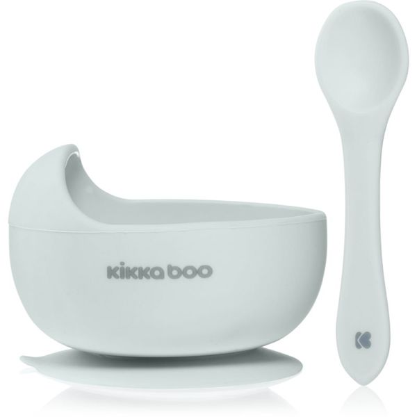 Kikkaboo Kikkaboo Silicone Bowl with Spoon silikonska zdjelica sa žličicom 4 m+ Blue 2 kom