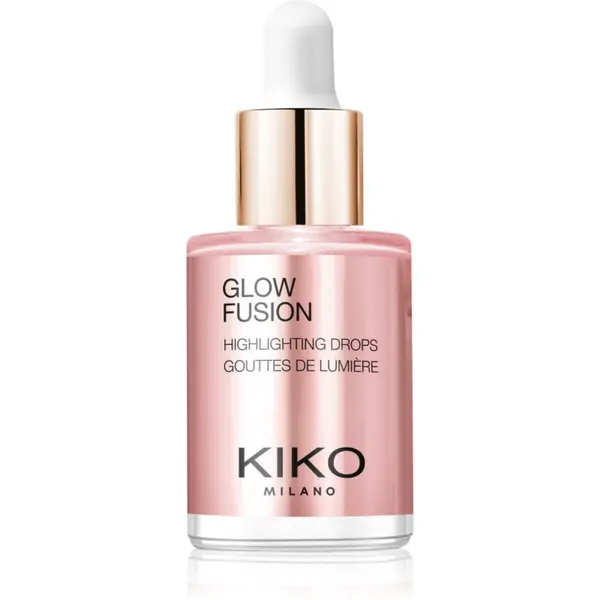 KIKO Milano KIKO Milano Glow Fusion Highlighting Drops tekući highlighter za lice nijansa 01 Platinum Rose 9.5 ml