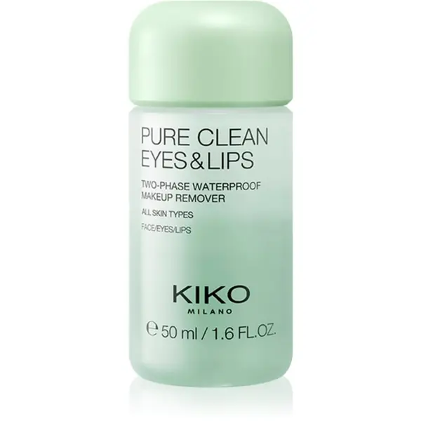 KIKO Milano KIKO Milano Pure Clean Eyes&Lips dvofazno sredstvo za uklanjanje vodootporne šminke s usana i oko očiju mini 50 ml