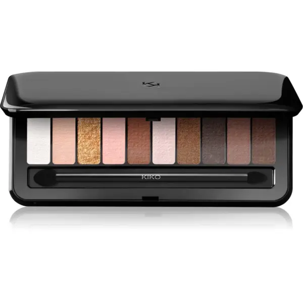 KIKO Milano KIKO Milano Soft Nude paleta sjenila za oči 10 boja s kistom nijansa 02 Warm Tones 7.5 g