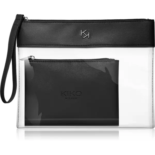 KIKO Milano KIKO Milano Transparent Beauty Case transparentna kozmetička torbica s etuijem 001 Black 1 kom