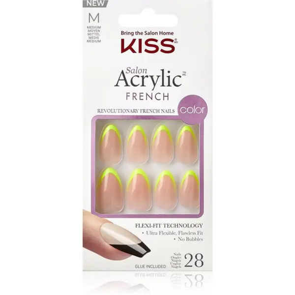 KISS KISS Acrylic French Color Umjetni nokti Hype 28 kom