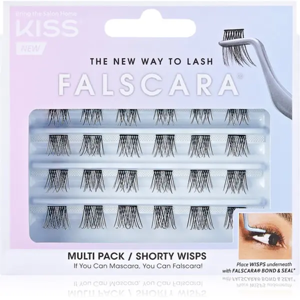 KISS KISS Falscara Wisp samoljepljive pojedinačne trepavice s čvorom Shorty 24 kom