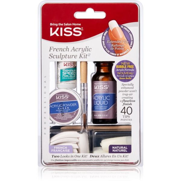 KISS KISS French Acrylic Sculpture Kit set za francusku manikuru 40 kom