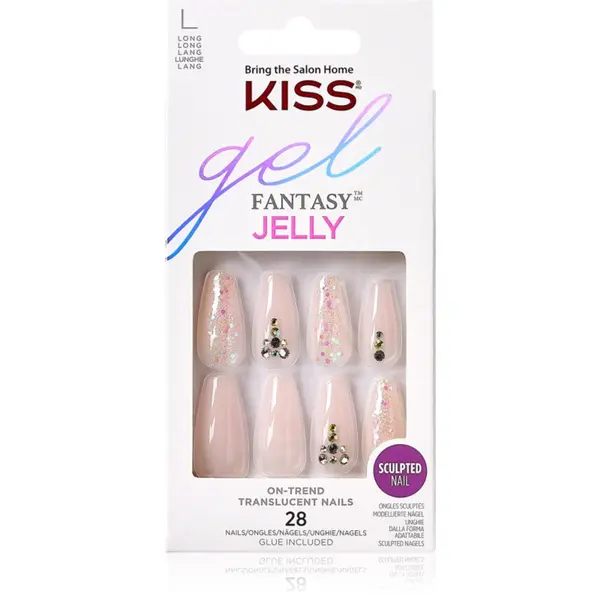 KISS KISS Gel Fantasy Jelly Umjetni nokti Jelly Juice 28 kom