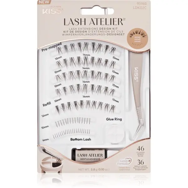 KISS KISS Lash Atelier Desing Kit umjetne trepavice s ljepilom i aplikatorom 02 1 kom