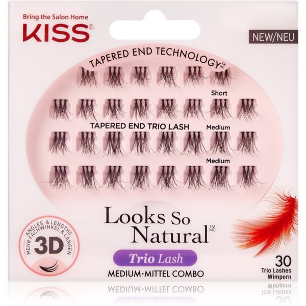 KISS KISS Look So Natural samoljepljive pojedinačne trepavice s čvorom Lavish 30 kom