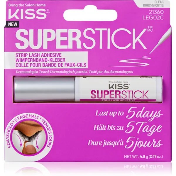 KISS KISS Superstick Extended Wear ljepilo za umjetne trepavice Clear 4.8 g