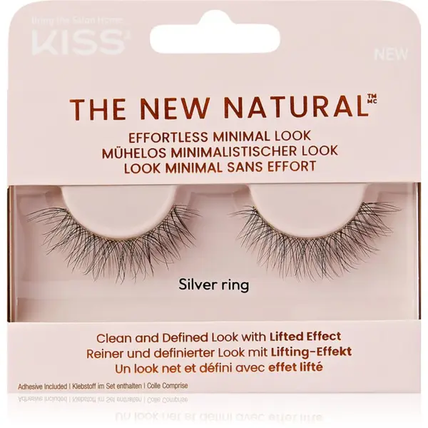 KISS KISS The New Natural Effortless Minimal Look umjetne trepavice Silver Ring 1 par