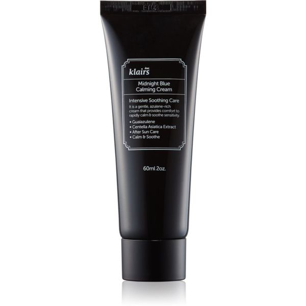 Klairs Klairs Midnight Blue Calming Cream umirujuća krema poslije sunčanja za osjetljivu i crvenu kožu lica 60 ml