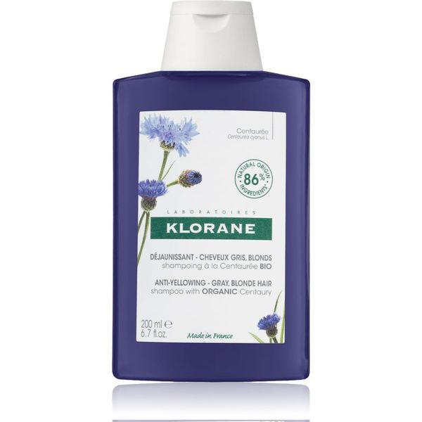 Klorane Klorane Cornflower Organic šampon neutralizirajući žuti tonovi 200 ml