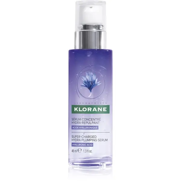 Klorane Klorane Cornflower Super-Charged Hydra-Plumping Serum aktivni serum za posvjetljivanje i zaglađivanje kože lica 40 ml