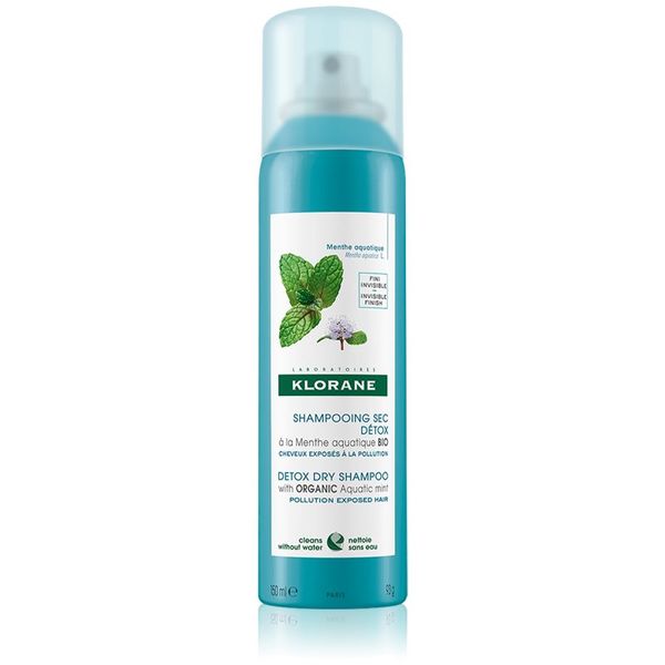 Klorane Klorane Organic Mint suhi šampon za kosu izloženu zagađenom zraku 150 ml