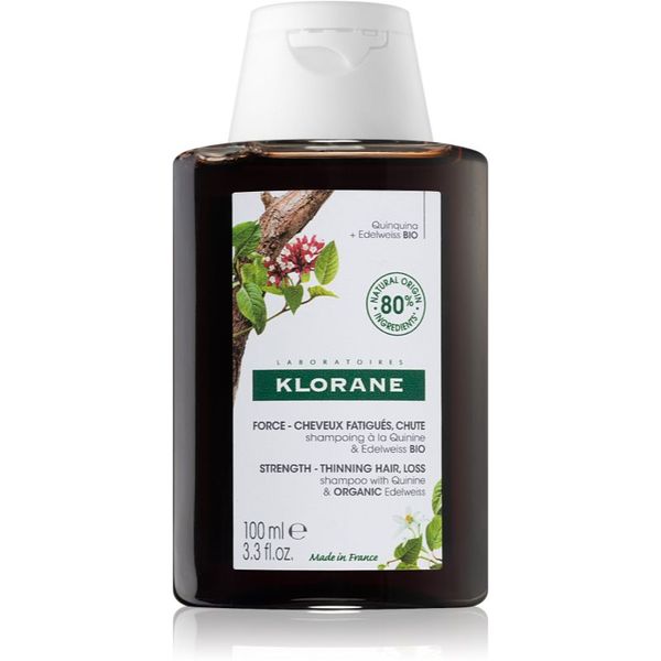 Klorane Klorane Quinine & Edelweiss Bio šampon za učvršćivanje protiv gubitka kose 100 ml