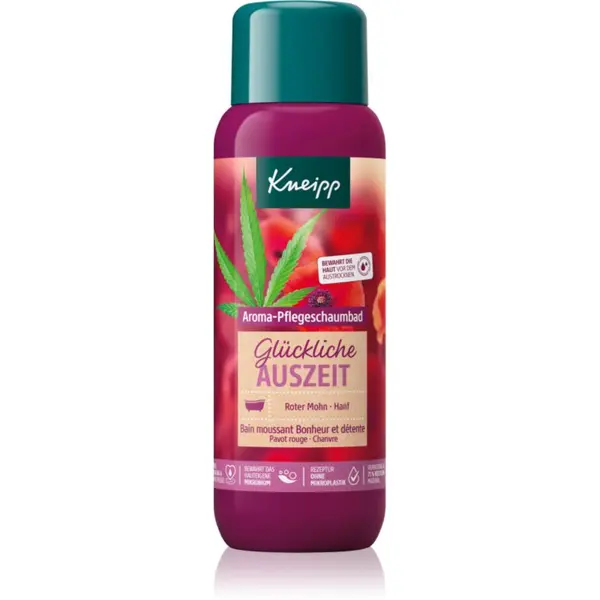 Kneipp Kneipp Glückliche Auszeit pjena za kupanje Red Poppy and Cannabis 400 ml