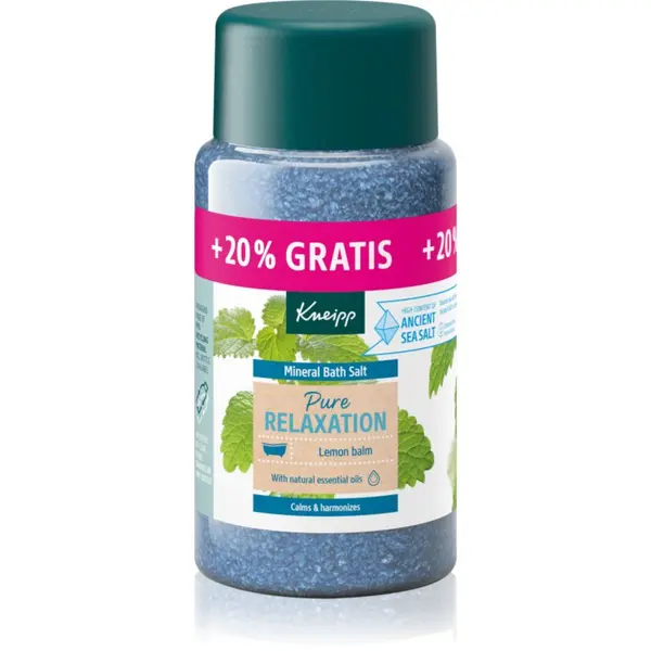 Kneipp Kneipp Pure Relaxation sol za kupku Lemon Balm 600 g