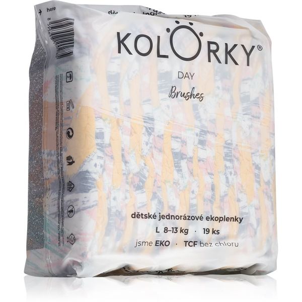 Kolorky Kolorky Day Brushes jednokratne EKO pelene veličina L 8-13 Kg 19 kom