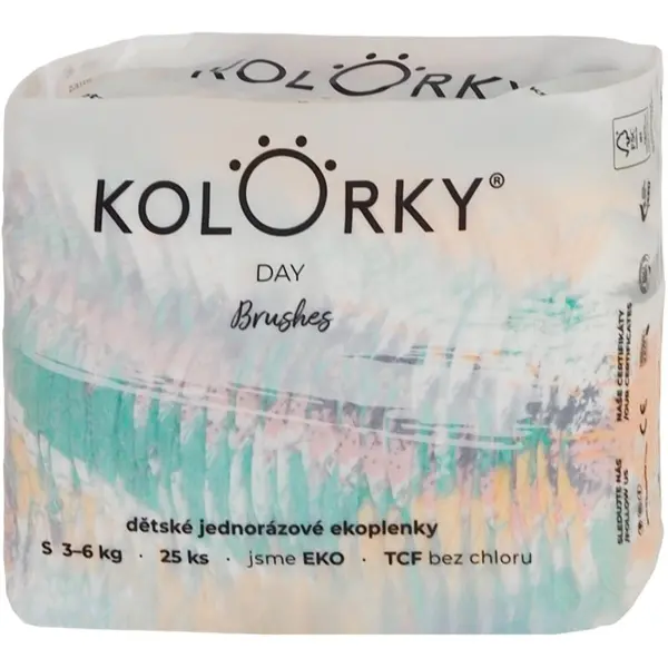 Kolorky Kolorky Day Brushes jednokratne EKO pelene veličina S 3-6 Kg 25 kom